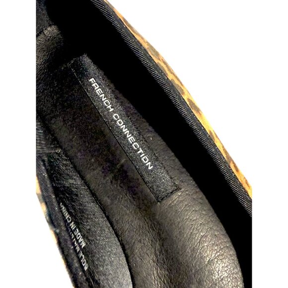 French Connection Women Leopard Print Ballet Flats With Bow Accent 9 NWOB - Picture 7 of 8